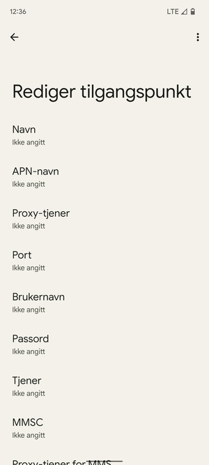 Skriv inn internett-informasjon