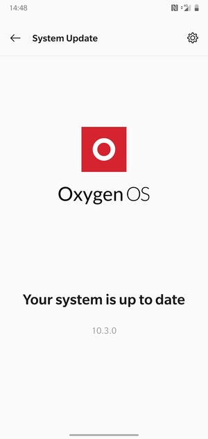 If your phone is up to date, you will see the following screen