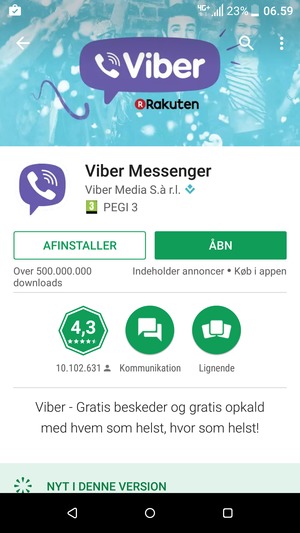 Vælg ÅBN