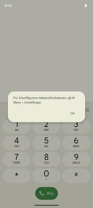 Hvis personsvar ikke er innstilt, velg OK