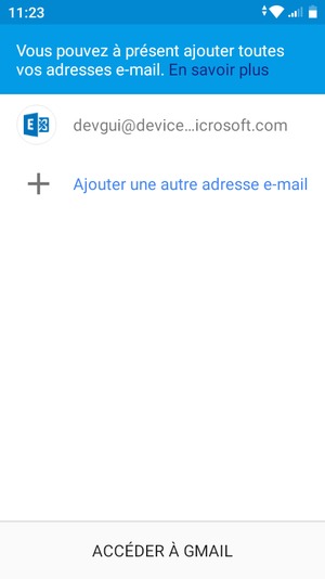Sélectionnez ACCÉDER À GMAIL