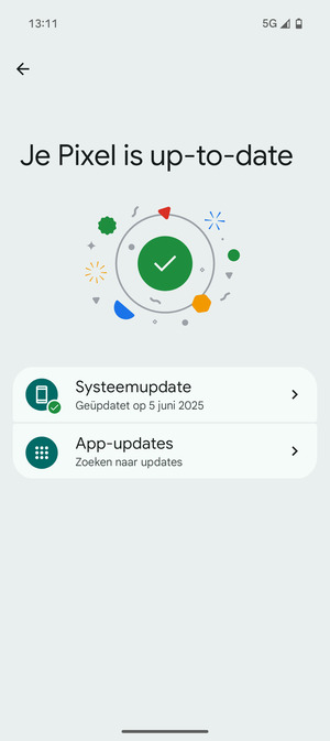 Selecteer Systeemupdate
