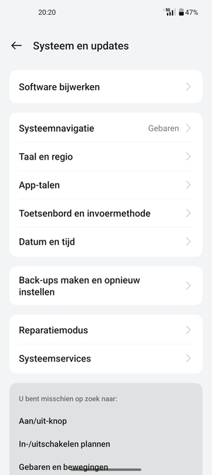 Selecteer Software bijwerken