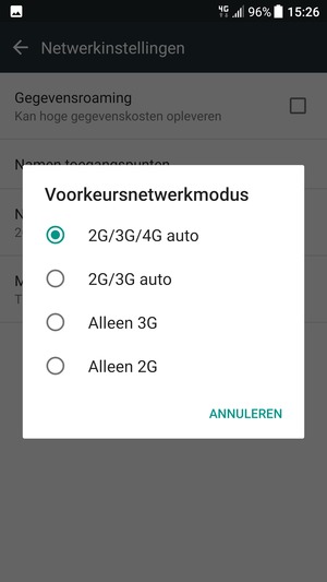Selecteer uw voorkeursoptie