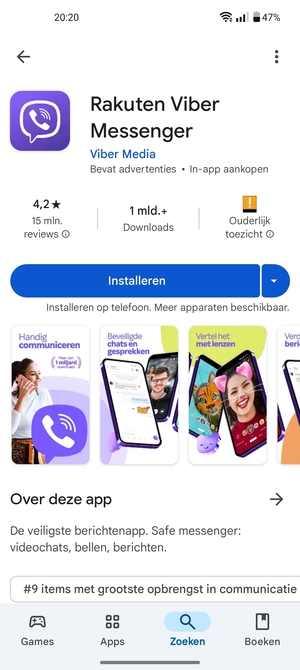 Selecteer Installeren