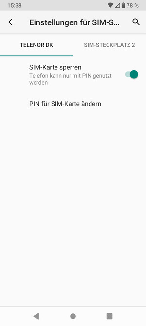 Wählen Sie Public und PIN für SIM-Karte ändern