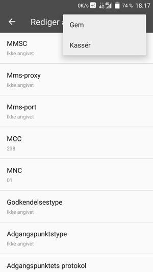 Vælg Gem
