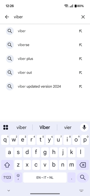 Enter the app name and select Search