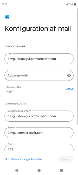 Indtast din adgangskode