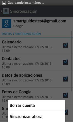 Seleccione Sincronizar ahora