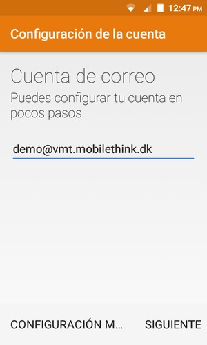 Introduzca su dirección de correo electrónico. Seleccione SIGUIENTE