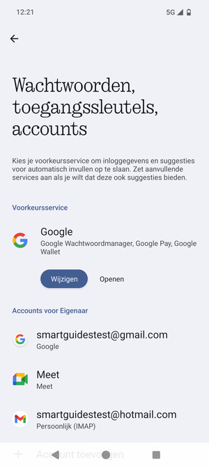 Selecteer uw Google-account