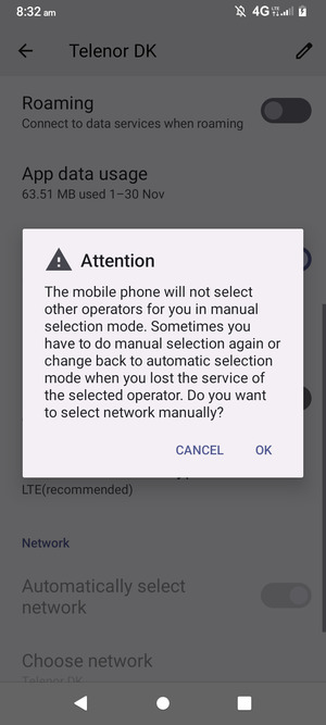 Select OK