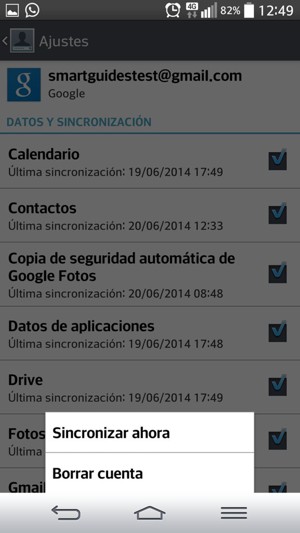 Seleccione Sincronizar ahora