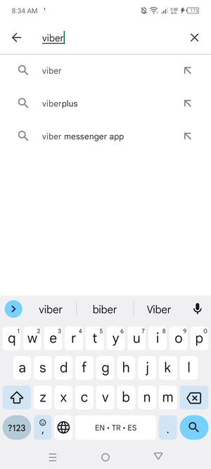 Enter the app name and select Search