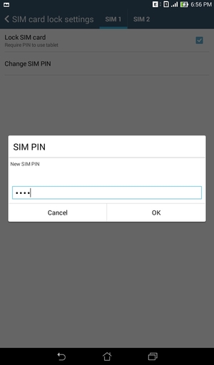 Enter your New SIM PIN and select OK