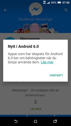 Välj FORTSÄTT