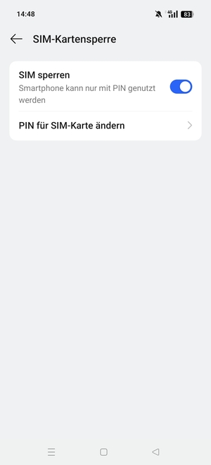 Wählen Sie PIN für SIM-Karte ändern
