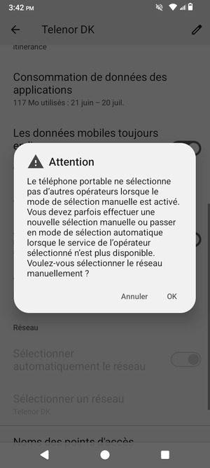 Sélectionnez OK