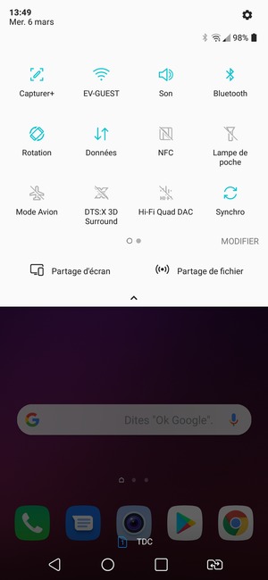 Désactiver le Wi-Fi et le Bluetooth