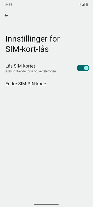 Velg  Endre SIM-PIN-kode