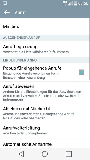 Wählen Sie Mailbox