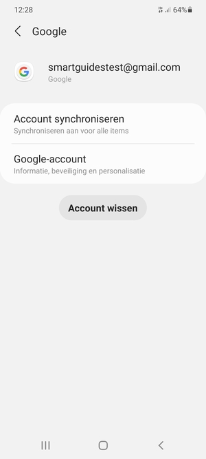 Selecteer Account synchroniseren