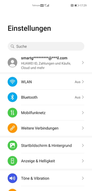Wählen Sie Mobilfunknetz