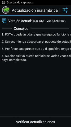 Seleccione Verificar actualizaciones