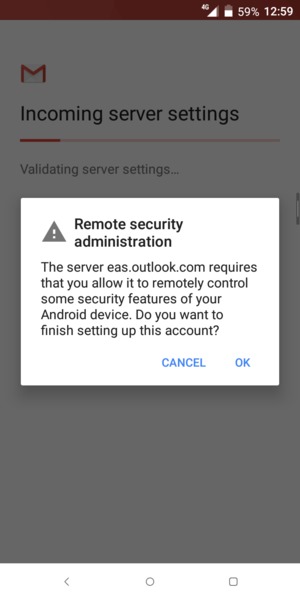 Select OK