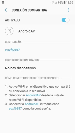 El teléfono ha sido configurado para su uso como módem
