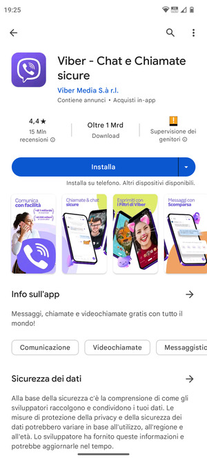Seleziona Installa