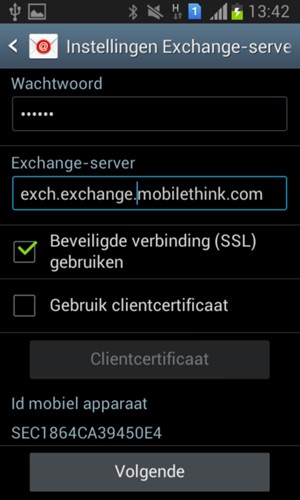 Scroll naar beneden en selecteer Volgende