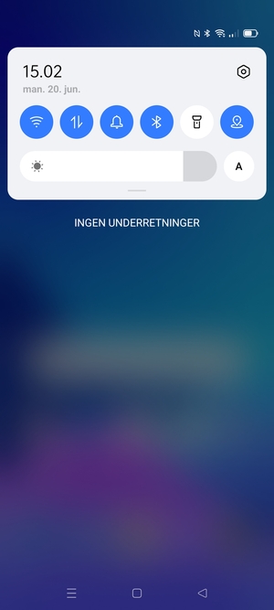Aktiver topmenuen igen