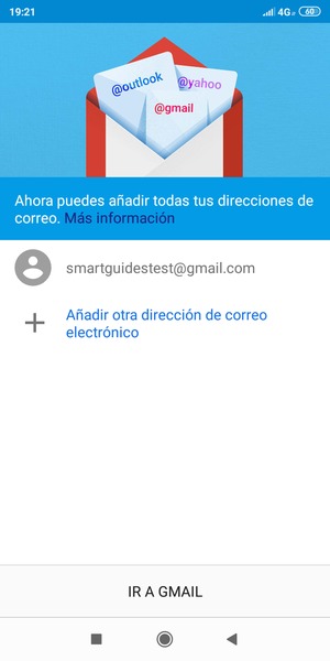 Seleccione IR A GMAIL