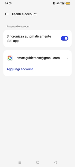 Seleziona il tuo account Google