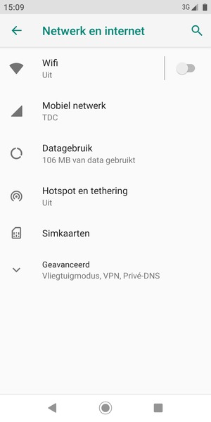 Selecteer Mobiel netwerk