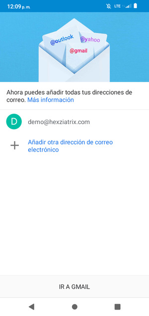 Seleccione IR A GMAIL