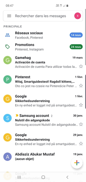 Votre messagerie Gmail est prête à l'emploi