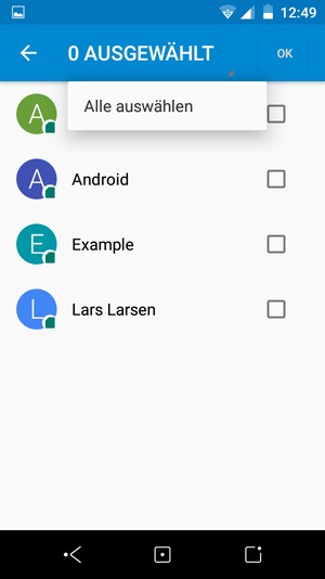 Select all Alle auswählen