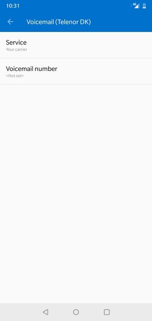 Select Voicemail number