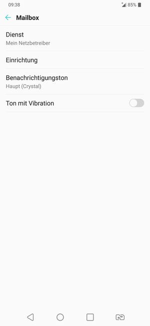 Wählen Sie Einrichtung