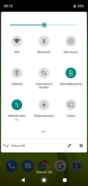 Selecteer de Instellingen knop