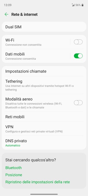 Seleziona Reti mobili
