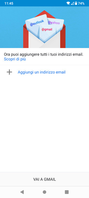 Seleziona Aggiungi un indirizzo email