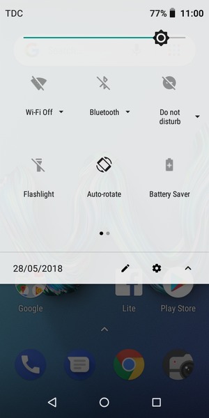 Adjust brightness to the required level
