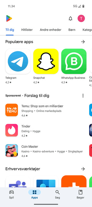 Vælg Søg