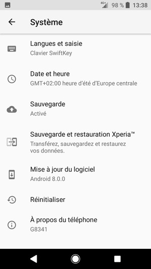 Sélectionnez Mise à jour du logiciel