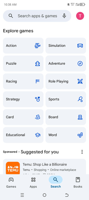 Select the Search bar