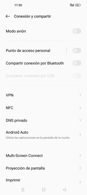Seleccione Punto de acceso personal